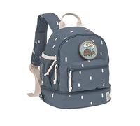 Lässig Sac à dos pour enfants avec sangle de poitrine Sac à dos pour l'école maternelle 27 cm, 4,5 litres en haut, 1,5 litre en bas, 3 ans/Mini Backpack Happy Prints midnight blue