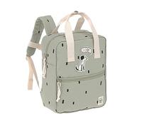 LÄSSIG Sac à Dos pour Enfants avec Sangle de Poitrine Sac à Dos pour l'école Maternelle 28 cm, 5,5 litres, 3 Ans/Mini Square Backpack Happy Prints Light Olive