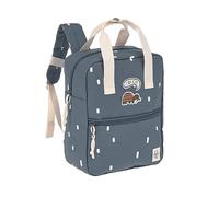 LÄSSIG Sac à Dos pour Enfants avec Sangle de Poitrine Sac à Dos pour l'école Maternelle 28 cm, 5,5 litres, 3 Ans/Mini Square Backpack Happy Prints Midnight Blue