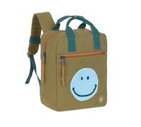 LÄSSIG Sac à Dos pour Jardin d'enfants Sac à Dos pour Enfants Partenaire pour Les Parents et Les Enfants/Little One & Me Square Backpack Small GOTS Olive