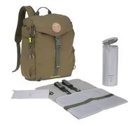 Lässig Sac à dos pour le change/la marche avec matelas à langer, fixation pour poussette, chauffe-biberon hydrofuge produit de manière durable/Green Label Outdoor Backpack olive 1103026513