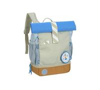 LÄSSIG Sac à Dos pour l'école Maternelle Sac à Dos pour Enfants Rolltop avec Sangle de Poitrine Hydrofuge, 11 litres/Mini Rolltop Backpack Sunny Explorer Green/Blue