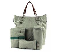 Lässig Sac à langer - Green Label Méli mélo gris clair - Sac à langer Multifonctionnel pour Maman Pratique avec porte biberon isotherme et un matelas à langer imperméable, poche grand et superbe