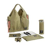 LÄSSIG Sac à Langer pour Bébé Durable, Accessoires de Rechange Compris/Sac à Col avec étiquette Verte, Olive