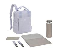 LÄSSIG Sac à langer Sac à dos avec matelas à langer, fixation pour poussette et porte-bouteille Durable/GRE Vividal Backpack cord lilac
