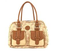 Lässig Sac à langer - Vintage Metro Fairy beige/rose-Sac à langer Multifonctionnel pour Maman Pratique avec porte biberon isotherme et un matelas à langer imperméable, poche grand et superbe