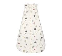 LÄSSIG Sac de couchage bébé toutes saisons sans manches unisexe/Sleeping Bag Interlock Circles offwhite, Taille 74/80 7-12 mois