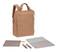 LÄSSIG Mochila à langer avec correatoio, fixation pour poussette, poche en file/GRE Conversion Backpack almond