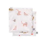 LÄSSIG Sac de rangement réutilisable Sac à goûter 2 pièces/Snack Bag Little Mateys spicy orange