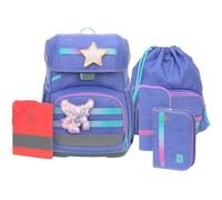 Lässig sac d'école housse de pluie Light Unique School Set 7 pièces Cloud lilac pourpre