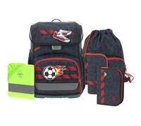 Lässig sac d'école housse de pluie Light Unique School Set 7 pièces Football deep blue bleu marine