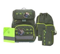 Lässig sac d'école housse de pluie Light Unique School Set 7 pièces Jungle Green vert foncé