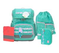 Lässig sac d'école housse de pluie Light Unique School Set 7 pièces Seashell turqouise turquoise