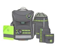 Lässig sac d'école housse de pluie Unique School Set Slim 7 pièces Antracite anthracite