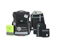 Lässig sac d'école housse de pluie Unique School Set Slim 7 pièces Black noir
