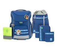 LÄSSIG Set de 7 cartables pour Enfants/School Set Slim Unique Dark Blue