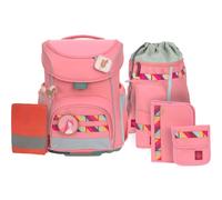 Lässig sac d'école Unique School Set Slim 7-teilig Pink