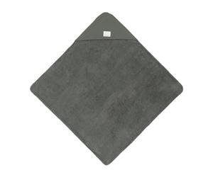 LÄSSIG Serviette à capuche bébé en mousseline et éponge/Muslin/Terry Hooded Towel petrol green