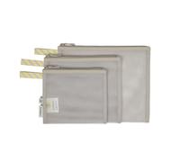 LÄSSIG Set de 3 accessoires pour sacs à langer, sacs de voyage en filet/Mesh Bags Set beige