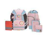 LÄSSIG Set de 7 cartables pour Enfants/School Set Flexy Unique Rose/Blue/Black