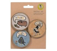 LÄSSIG Set de pendentifs et de patchs (3 pièces) avec bouton-pression/Patches Happy Prints