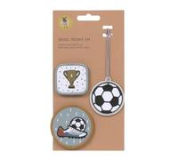 LÄSSIG Set de pendentifs et de patchs (3 pièces) avec bouton-pression/School Patches Set Football