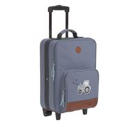LÄSSIG Valise enfant Adventure Tractor – Trolley souple bleu, barre télescopique, 2 roulettes