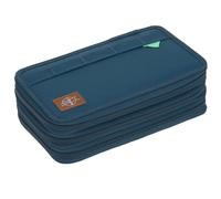 LÄSSIG Trousse à crayons remplie 20 pièces / School Triple Pencil Case Unique, Navy