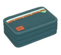 Lässig Trousse à Crayons Unique School Triple Pencil Case Slim Dark Green Vert foncé