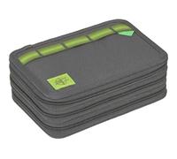 Lässig Trousse à Crayons Unique School Triple Pencil Case Slim Unique Anthracite Gris