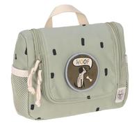 LÄSSIG Trousse de Toilette pour Enfants Trousse de Lavage Trousse de Culture à Suspendre, 20 cm/Mini Washbag Happy Prints Olive