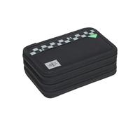 LÄSSIG Trousse Slim Unique à 3 Compartiments stylos Inclus Noir