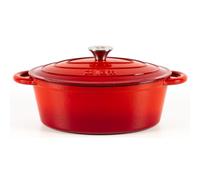 Lätt Home Cocotte en Fonte Ovale 29x21 cm - 3.85 L, Faitout Induction, Gaz et Four Avec Couvercle, Casserole Emaillee, Marmite en Fonte, Dutch Oven, Saveurs Authentiques, Lavable au Lave-Vaisselle