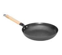 lätt Home Poêle en Fonte Antiadhésive 28 cm - Compatible Induction, Vitrocéramique, Gaz, Four, Grill, Lave-vaisselle - Manche en Bois Amovible - Sans PFOA ni PTFE