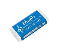 Läufer 00131 Plast Soft 0131, gomme douce en plastique, pour crayons à papier et de couleur, transparente