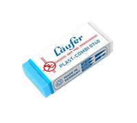 Läufer 00740 Plast-Combi 0740 gomme pour crayons à papier et de couleur, encres et encres de chine, transparente-bleue