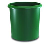 Läufer 26501 corbeille à papier Allrounder de 18 litres, verte, ronde, poubelle avec une poignée, plastique solide