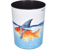 Läufer 26661 corbeille à papier avec motif chatons curieux, chats, poubelle de 13 litres, parfait pour la chambre d'enfant, rond, plastique solide, motifs différents