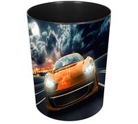 Läufer 26669 corbeille à papier avec motif astronaute, poubelle de 13 litres, parfait pour la chambre d'enfant, rond, plastique solide, motifs différents