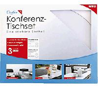 Läufer 32635 Set de table ovale avec support transparent 25 x 30 cm Bleu cristal transparent pour nappe, vases florales, machines à café automatique pour salle de conférence, réception, bureau et cuisine, Bleu cristal transparent., 25x30 cm, rechteckig