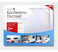 Läufer 32635 Set de table ovale avec support transparent Bleu cristal transparent 25 x 30 cm Pour café, vase fleur, cafetière, salle de conférence, réception, bureau et cuisine, Quartz brun transparent., 25x30 cm, oval