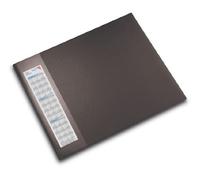 Läufer 41652 Durella D1 Sous-main avec barre latérale Marron sous-main avec calendrier
