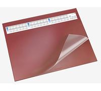 Läufer 44534 Durella DS Sous-main antidérapant avec support et calendrier Transparent Rouge 40 x 53 cm