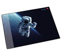 Läufer 46659 sous-main avec motif astronaute, 40x53 cm, sous-main antidérapant pour des enfants avec une poche de côté transparente