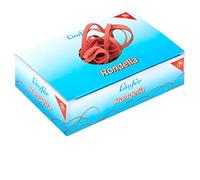 Läufer 51042 bracelets élastiques Rondella 100 x 5 mm, diamètre 65 mm, élastiques à 5 mm de large, carton de 500g, rouge