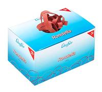Läufer 51541 bracelets élastiques Rondella 150 x 10 mm, diamètre 100 mm, élastiques à 10 mm de large, carton de 1 kg, rouge