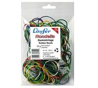 Läufer 69212 élastiques Rondella tailles assorties, sachet de 50g, couleurs assorties, particulièrement durable Rouge