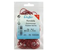 Läufer 69214 élastiques Rondella No. 3, diamètre 20 mm, sachet de 10g, rouge, particulièrement durable
