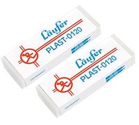 Läufer 69809 Plast 0120 gomme, gomme fiablement les crayons à papier et de couleur, carte blister contient 2 gommes