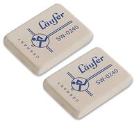 Läufer 69810 sw 0240 gomme très douce en caoutchoc, carte blister contient 2 gommes